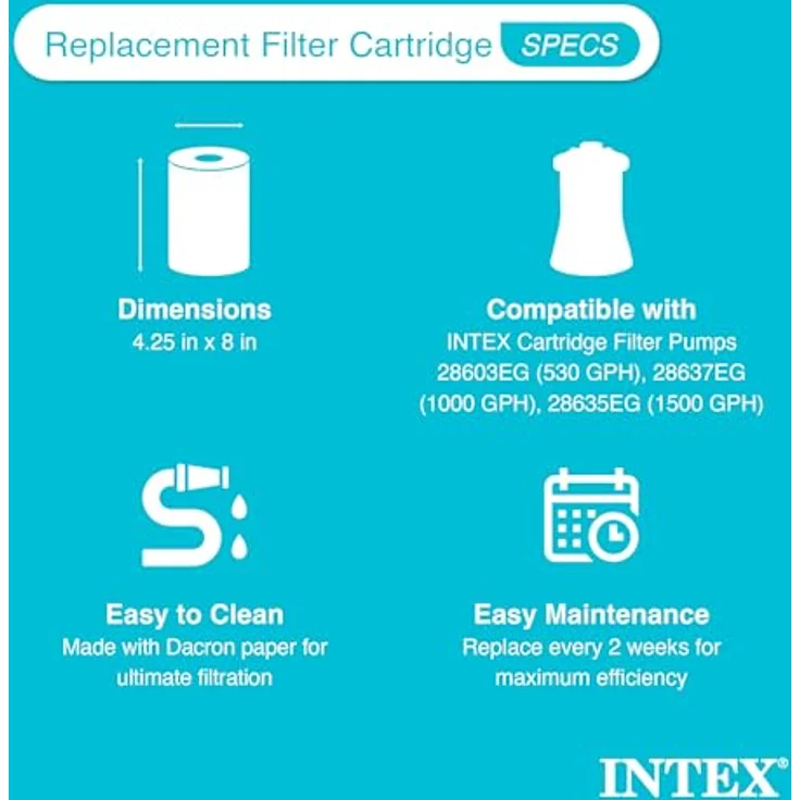 Filterkartusche für Pools von Intex, Typ A – Bild 4