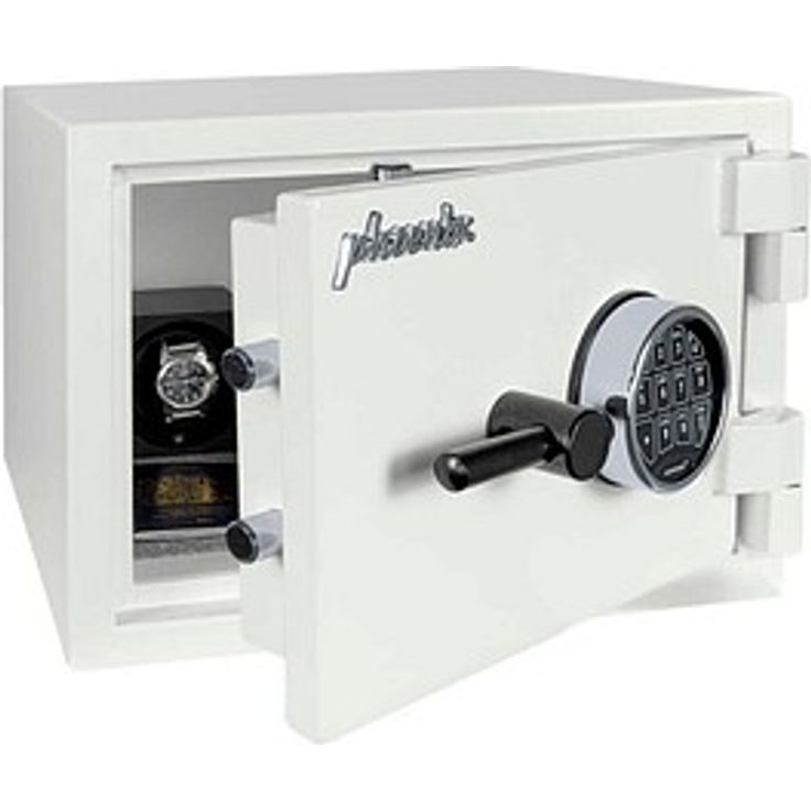 Phoenix Tresor FORTRESS S2, Einbruch- und Feuerschutz, signalweiß, 41,0 x 40,5 x 30,0 cm, 22 L, Elektronikschloss