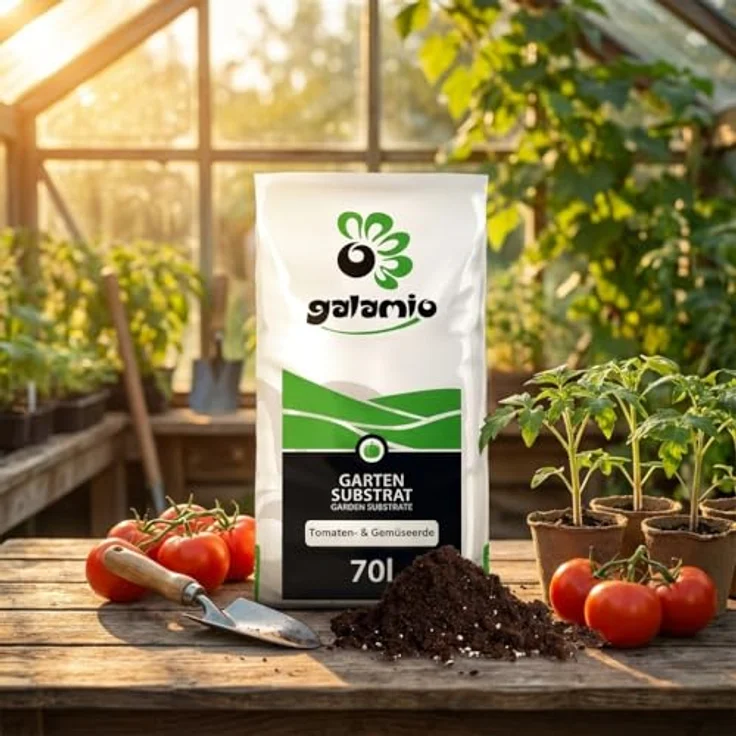 GALAMIO Tomatenerde Gemüseerde Erde Universalerde Blumenerde Pflanzerde Beet Balkon Premium Kultur Substrat 70l x 30 Sack 2.100l / 1 Palette Paligo, Qualitätserde mit Langzeit-Mehrnährstoffdünger, pH-Wert 5,50-6,00, salzgehalt 1,50g/l – Bild 5