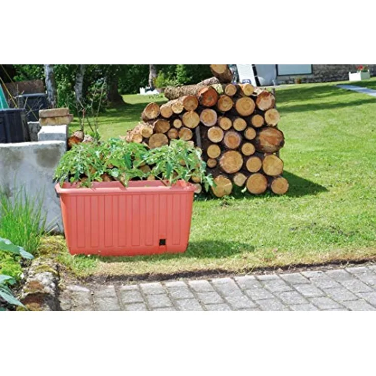Pflanzkasten Ambizioso ohne Rollen in Terracotta