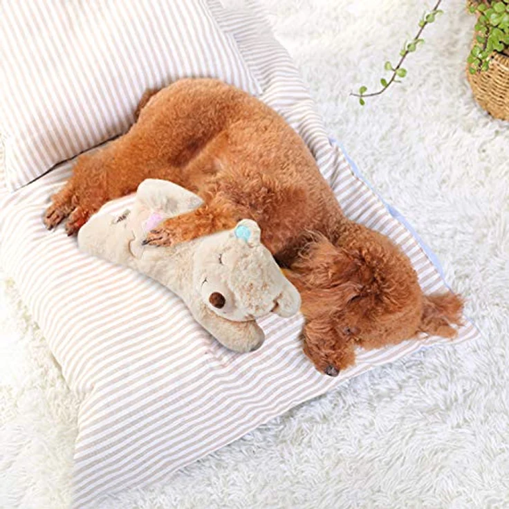 ALL FOR PAWS Kuscheltier für Hunde, Welpenspielzeug Hunde Herzschlag Plüschtier Welpe Verhaltenshilfe Plüschtier Haustier Plüschtier… (Warm Bear(One Warmbag)) – Bild 5