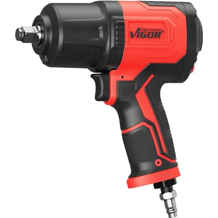VIGOR Druckluft Schlagschrauber V4801, 1/2 Zoll Antrieb, 1800 Nm Lösemoment, 1100 Nm Anzugsmoment, 2,02 kg für professionelle Anwendungen