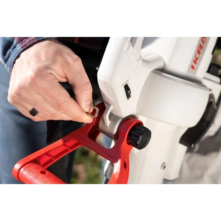 Ikra 3-in-1 Laubsauger + Laubbläser, Akku-Gerät mit 210 km/h Blasgeschwindigkeit, grau-rot, inkl. 45-Liter-Auffangbeutel und Schnellader – Bild 18