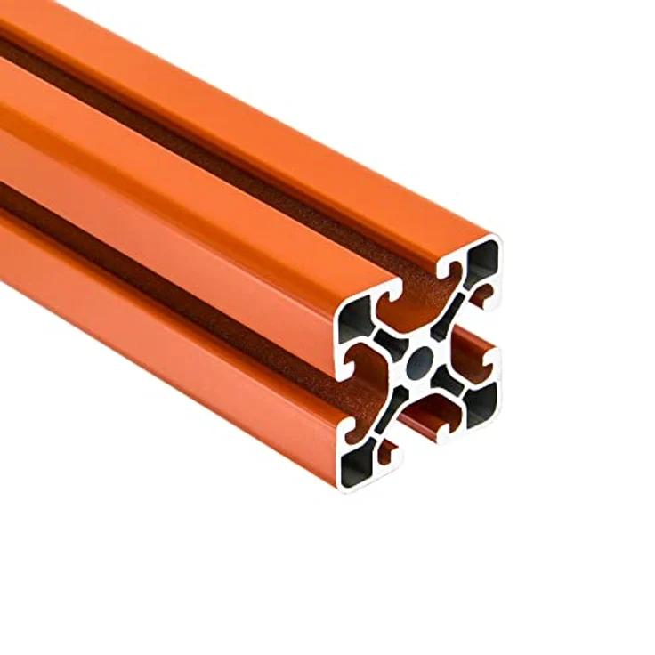 SCHMIDT systemprofile 1100mm Aluminium-Profil 40x40mm Nut 8 Strebenprofil Orange 4040 Alu Konstruktionsprofil – Bild 2
