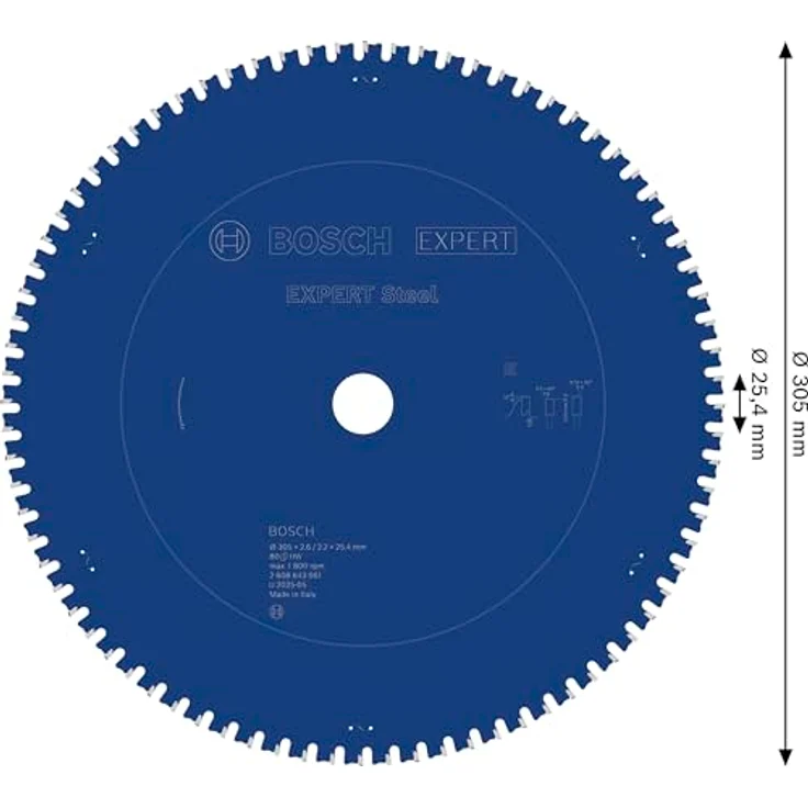 Bosch Professional Kreissägeblatt (für Stahl, AußenØ: 305mm, Bohrung: 25,4mm, Zubehör für Metall-, Kapp-, Gehrungssäge) – Bild 5