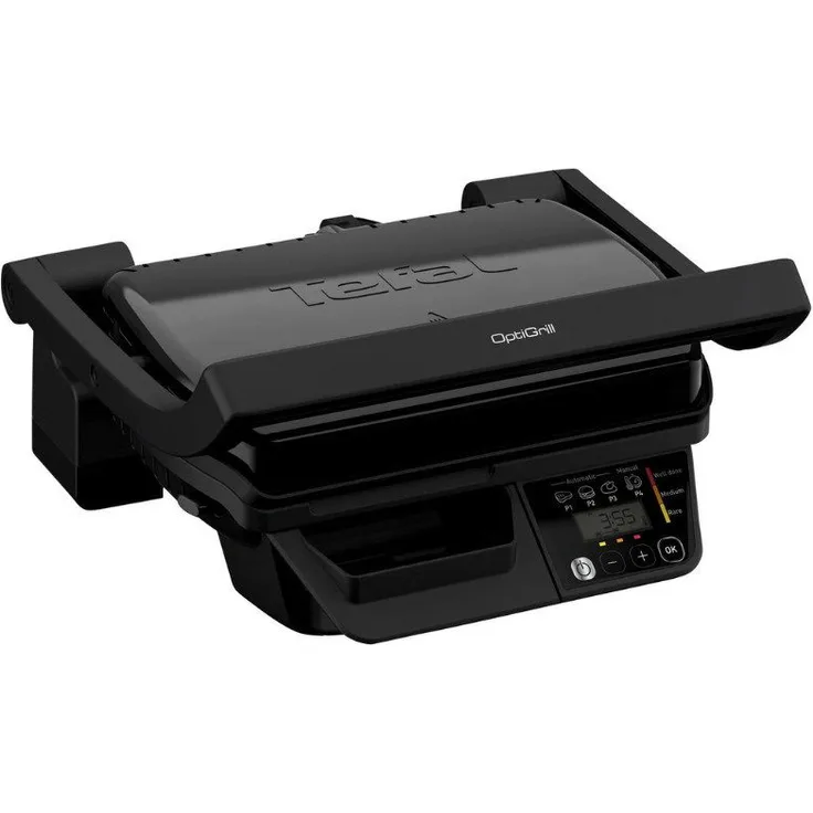 Tefal Elektrogrill Tefal OPTIGRILL »GC7P08«, 2000 W, automatische Anpassung der Grilltemperatur, Lichtindikator für Garzustand, 3 Grillprogramme, schwarz