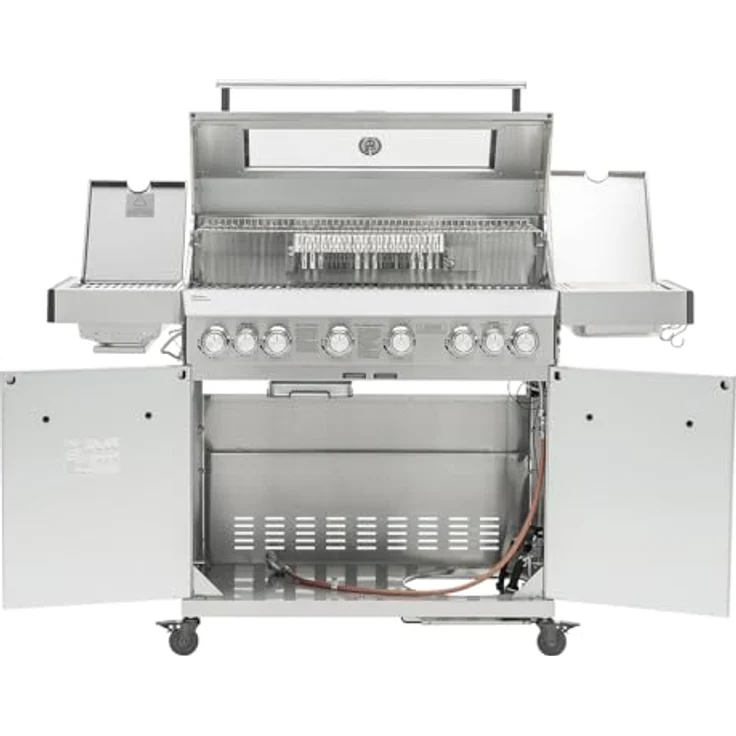 TAINO PLATINUM YAMARA 6+2 Gasgrill Set Edelstahl 6 Brenner Keramik Sear-Burner Keramik Backburner Piezo-Zündung Abdeckhaube – Bild 5