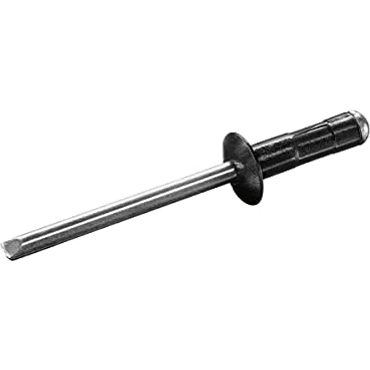 GOEBEL® - 1000 x Mehrbereichsblindnieten Aluminium/Stahl (Ø x L) 4,0 x 8,0 mm mit Flachkopf RAL9005 schwarz - Flachkopf Niete - Mehrbereichsnieten - RAINBOW MULTI