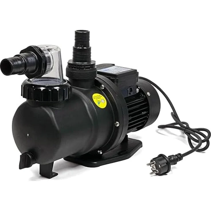 COIL Filterpumpe Poolpumpe, Selbstansaugende Umwälzpumpe mit 7000-12000 l/h, Vorfilter 250-600 W, IPX5, 230V/50Hz – Bild 1