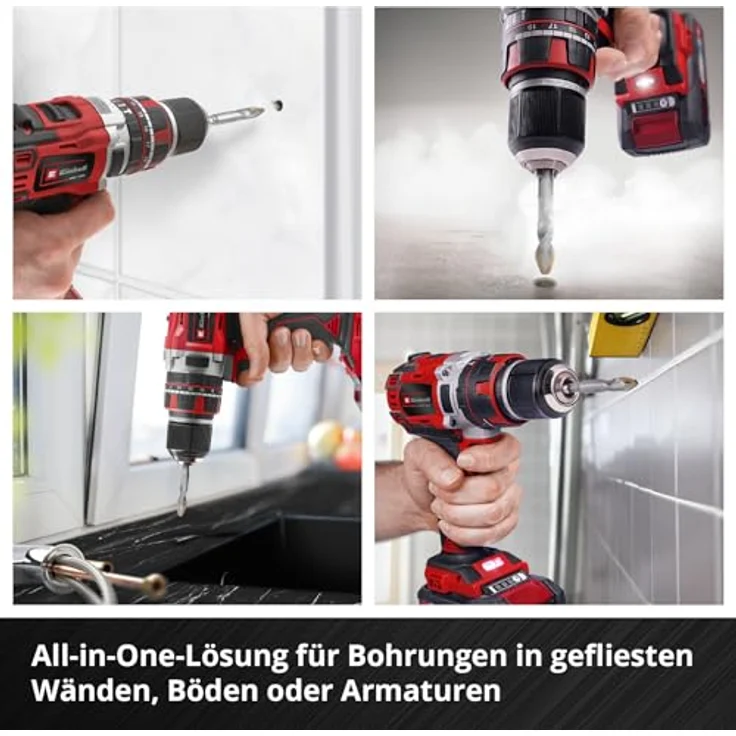 Einhell S-CASE 10-tlg. HM-Fliesenbohrer-Set, spezialgeschliffene Hartmetallplatte, E 6.3 Schaft, inkl. Aufbewahrungsbox – Bild 4