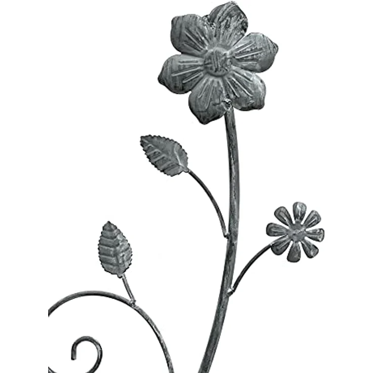 DanDiBo Rankhilfe mit Blumen Rankgitter aus Metall H-110 cm Kletterhilfe 96014 Ranke für Kletterpflanzen Vintage – Bild 4