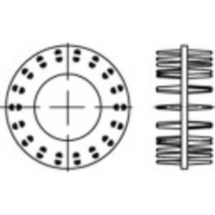TOOLCRAFT Holzverbinder-Scheiben, feuerverzinktes Stahlblech, 50 St. (Ø 14mm), DIN1052