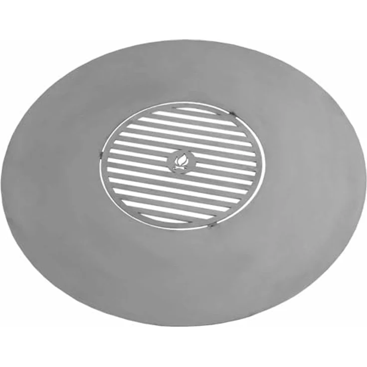 Rostfreie Grillplatte für Feuerschale 82 cm mit Rost 40 cm Grillrost – Bild 3