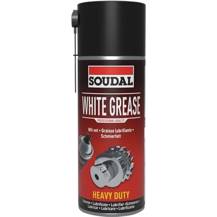 Soudal Schmiermittel 'White Grease' 400 ml, weiß, wasserbeständig, mit PTFE für Metall- und Kunststoffteile, korrosionsschützend