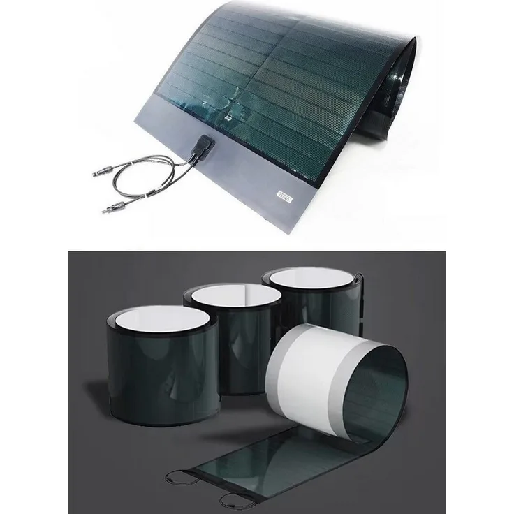 TZIpower Solarmodul 360° Flexibles Cigs Solarpanel 500W, IP68 Schutz, CIGS