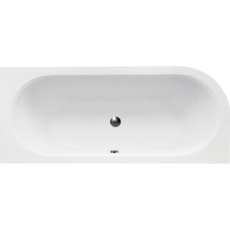 Bad Land AVITA Eckbadewanne 170x75 Rechts, Acryl mit Kopfstütze KODI, Pflegeleicht und Antibakteriell, Schneeweiß