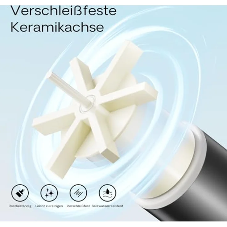 SunSun CQB-2000 SuperECO Teichpumpe 2400 l/h / 35 W, Filterpumpe mit Keramikachse, Bachlaufpumpe in blau, Umwälzpumpe, Gartenteichpumpe von Wiltec – Bild 6