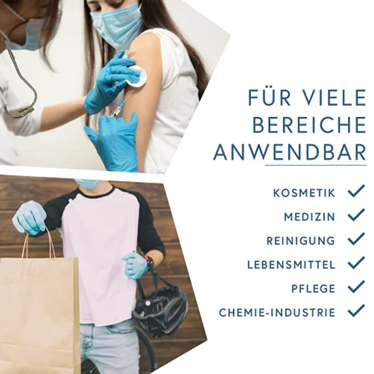 Dr. Berger – 100x medizinische Einweg-Handschuhe aus Nitril – Latex-und puderfrei für einwandfreie Hautverträglichkeit – Einsetzbar in Chemie-, Lebensmittel- & Reinigungsindustrie – Bild 5
