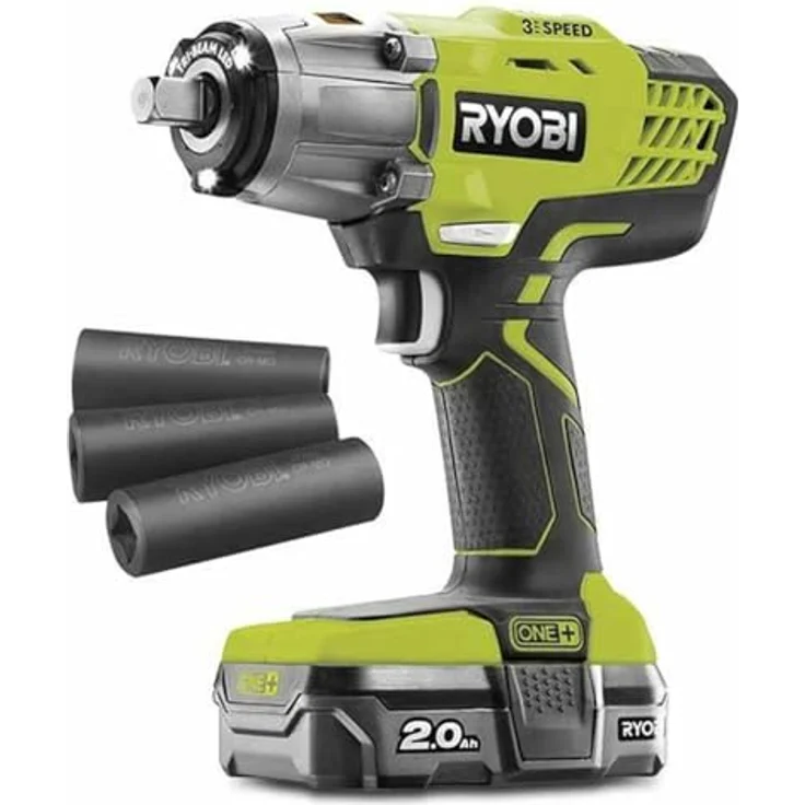 Ryobi R18IW3-0 Schlagschrauber 18V ONE+ mit 400 Nm Drehmoment, 1/2" Vierkantantrieb und 2,0 Ah Akku – Bild 3