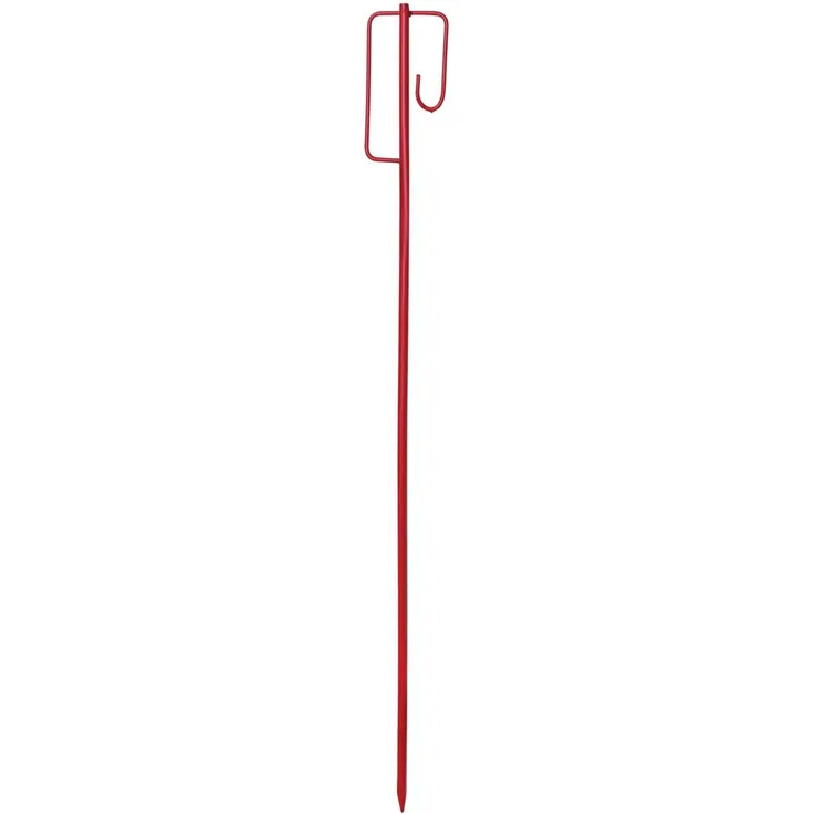 Moravia GmbH MORION Absperrhalter, Glattstahl, rot lackiert, 14/1200 mm für Absperrband-Befestigung