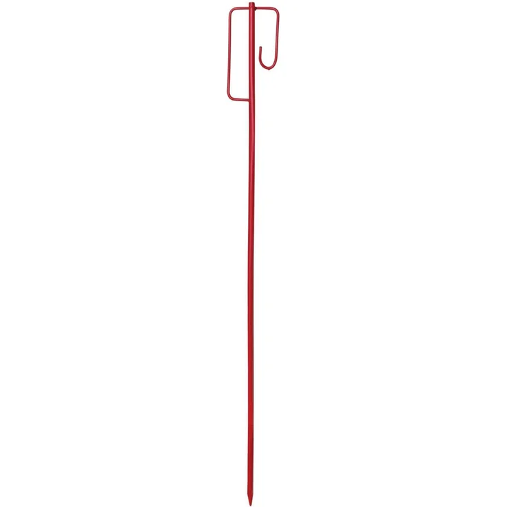 Moravia GmbH MORION Absperrhalter, Glattstahl, rot lackiert, 14/1200 mm für Absperrband-Befestigung