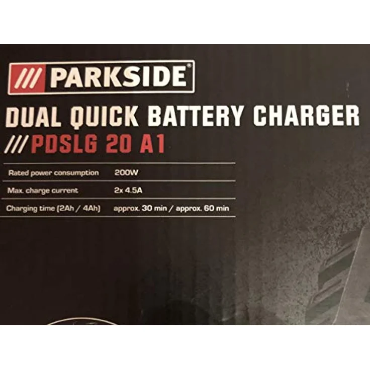 PARKSIDE® Doppel-Ladegerät für X 20 V Familie, 200 Watt Schnellladegerät zur gleichzeitigen Aufladung von 2 Akkus, wandmontierbar, mit 3-stufiger LED-Batteriestatusanzeige – Bild 4