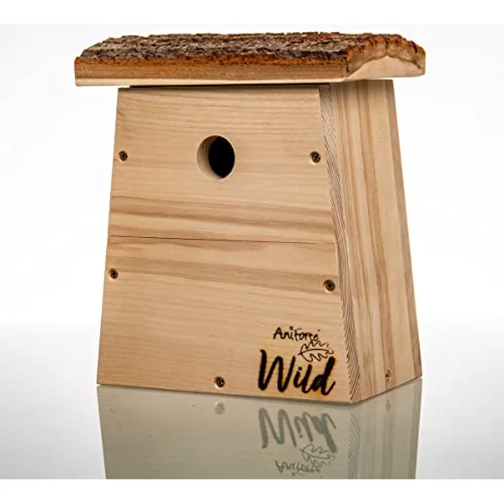 AniForte Wild – Nistkasten für Blaumeisen & kleine Meisenarten, naturbelassenes Massivholz, unbehandelt & wetterfest, in Handarbeit gefertigt & verschraubt - Preisvergleich