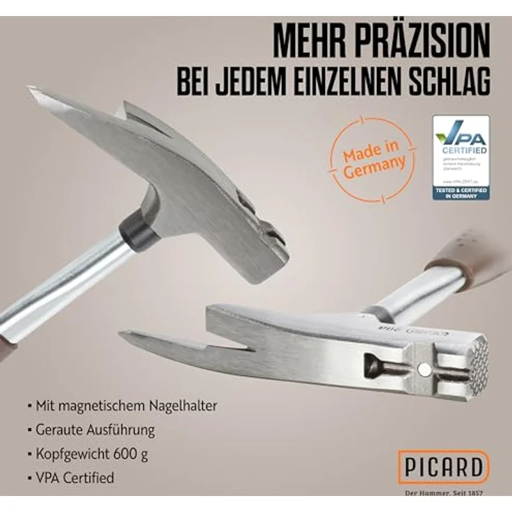 Picard Latthammer 600g mit Magnet Nr. 298 gerauht – Bild 4
