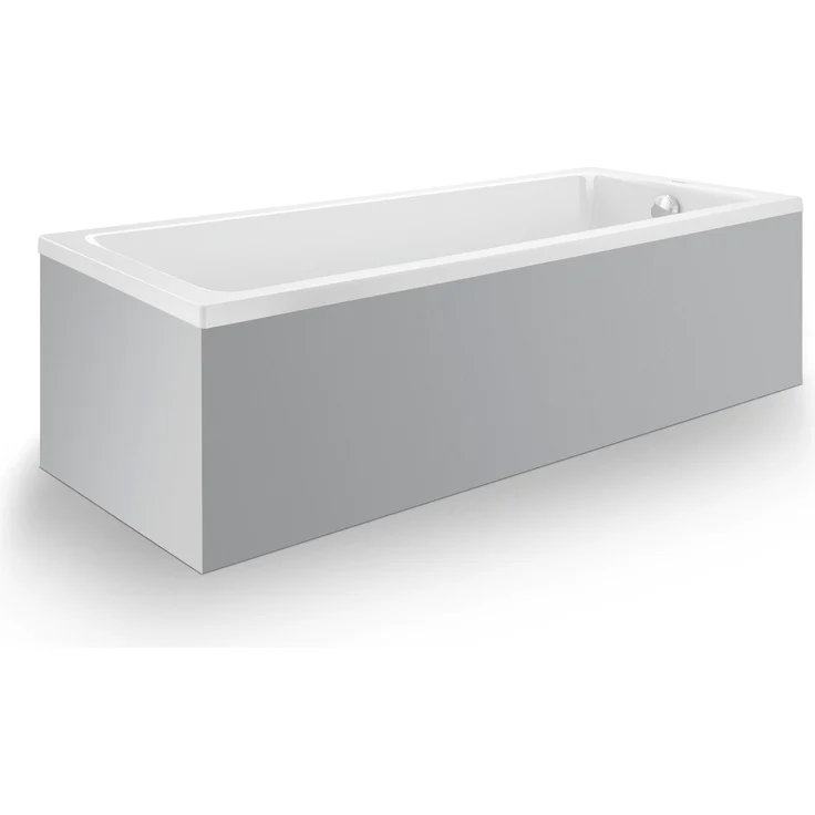 Duravit No.1 Badewanne, rechteckig mit Rückenschrägen, weiss, 1700 x 700 mm, 125 l