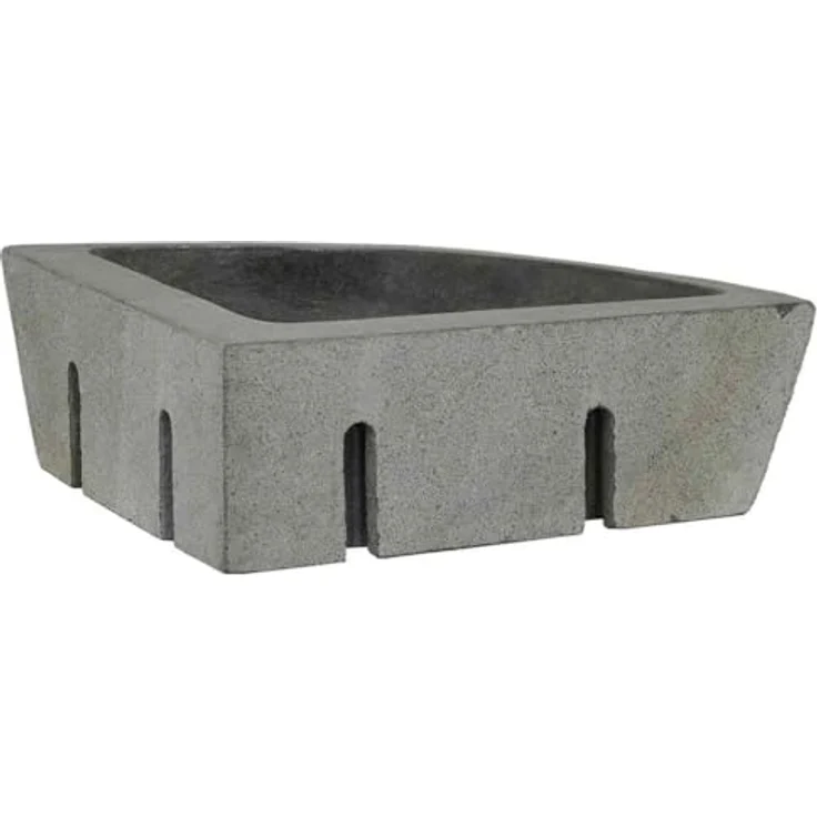 vidaXL Rustikales Badezimmer-Eckbecken aus Naturstein, Wandmontage, matte graue Oberfläche, wasserresistent, Fluss-Stil – Bild 5