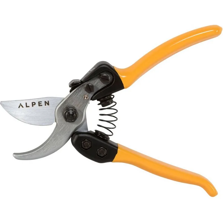 Alpen Swiss Tools Gartenschere GELBHORN 150, Schweizer Präzisionsschere mit gelben PVC-Griffen