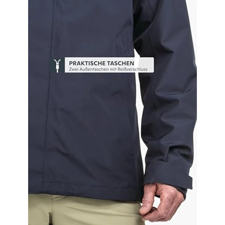Schöffel Doppeljacke Hiking 3in1 Jacket Style Okere MNS, Arbeitsjacke mit 2-Lagen VENTURI® Technologie, blau – Bild 7