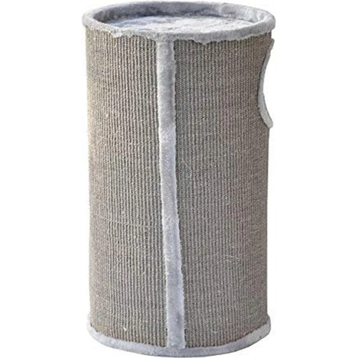 nanook Kratztonne Kratzbaum Condo mit Spielball, Sisal Plüsch, grau 70 cm – Bild 3