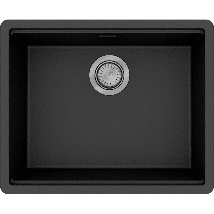 Hansgrohe S53 Einbauspüle SilicaTec 500x400mm, flächenbündig, mit manuellem Ablauf und Abtropfgitter, ohne Hahnloch, 43362170
