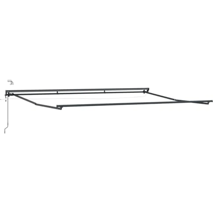 vidaXL Elektrische ausziehbare Markise, bordeauxrot, 5 x 3,5 m, wetterfester Polyesterstoff, manuelle Kurbel und Fernbedienung, stabiler Stahl-Aluminium-Rahmen – Bild 9