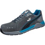 PUMA Safety AIRTWIST GREY LOW, S3 Sicherheitsschuh mit EFFECT.FOAM Dämpfung, hydrophobiertem Veloursleder und FAP®lite Durchtrittschutz, grau