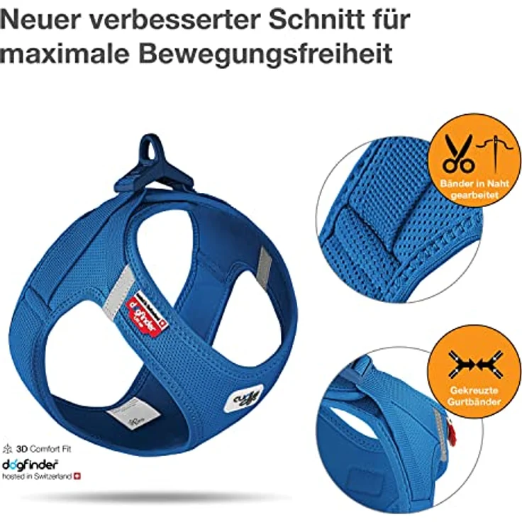 Curli Vest Harness Clasp Air-Mesh, PN2805, Blau,M – Bild 2