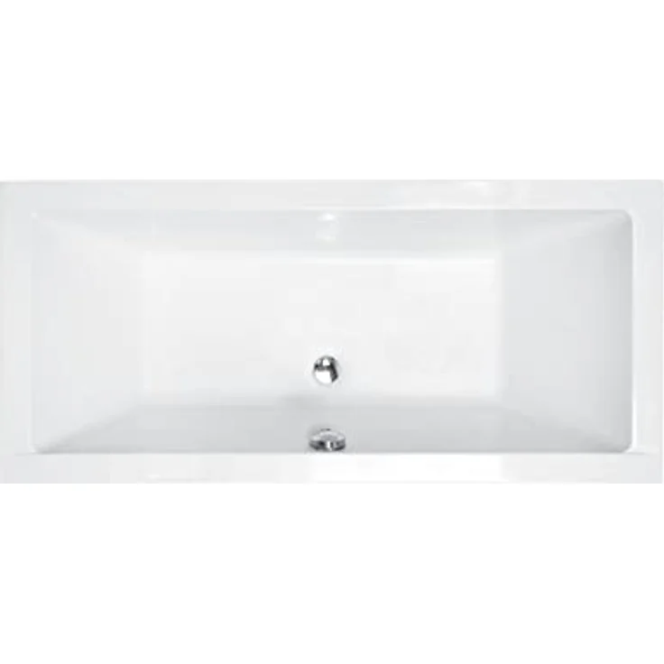 Besco BADLAND QUADRO Badewanne, Original Weiß Acryl, Rechteck 180x80 cm, Komplettset mit exklusiver Chrom Automatik Ablaufgarnitur und Füßen, Made in EU – Bild 4
