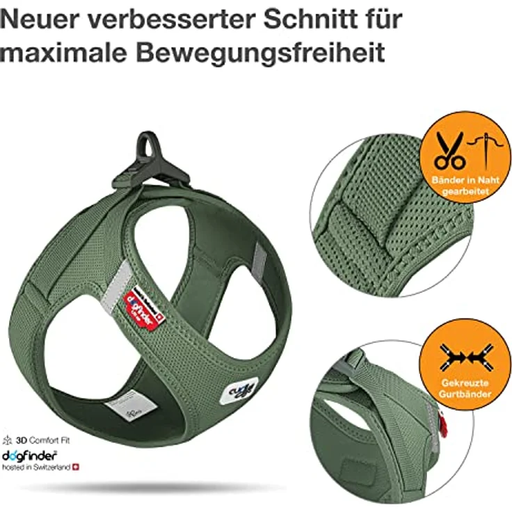 Curli Vest Harness Clasp Air-Mesh, PN2805, Grün (Moss), S – Bild 2