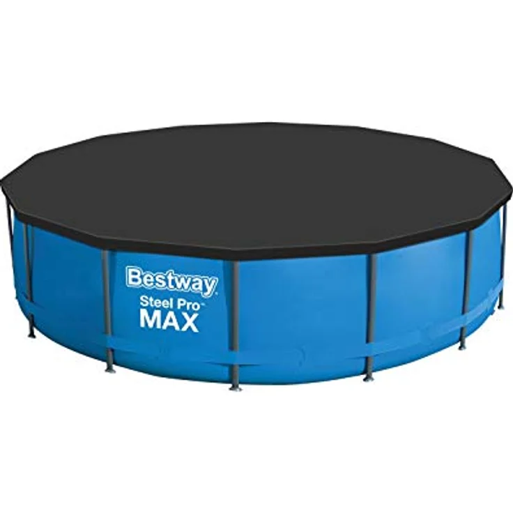 Bestway Flowclear PVC-Abdeckplane D:427 cm, grau, für Steel Pro MAX Pool D:427 cm, Power Steel Pool D:427 cm, Power Steel Deluxe Series Pool D:427 cm – Bild 4