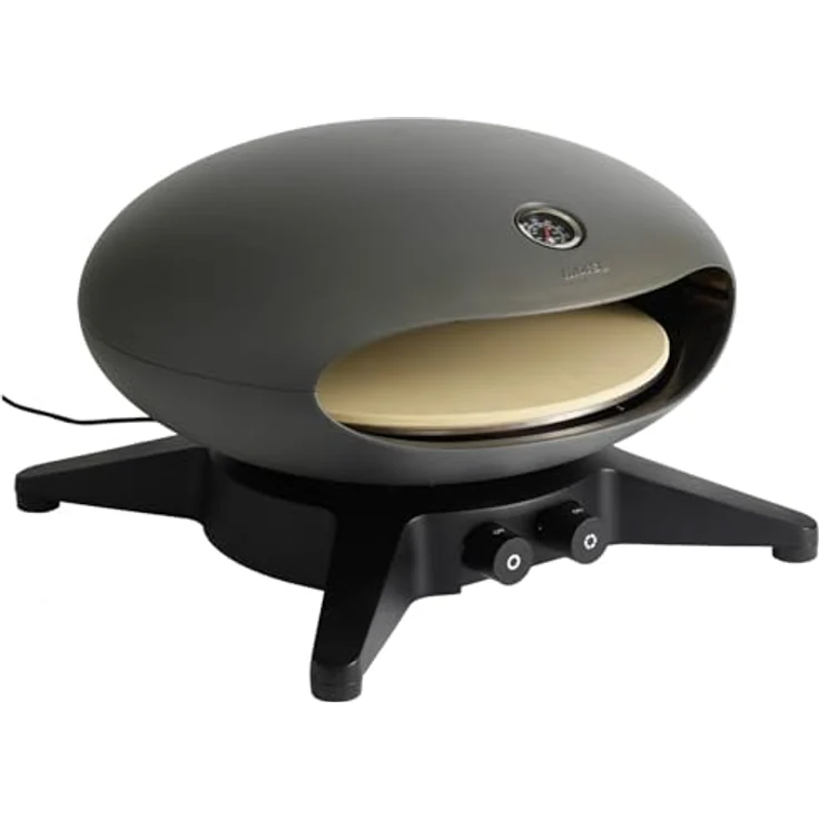 Morsø Forno Spin – Gas-Pizzaofen mit rotierendem Pizzastein aus Aluminium, 57 x 53 x 35 cm, anthrazit, skandinavisches Design – Bild 2