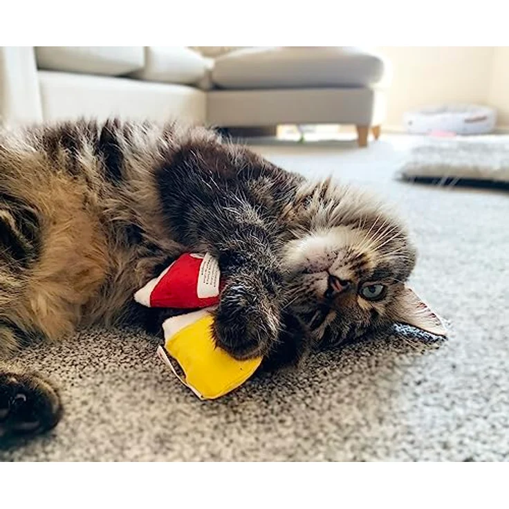YEOWWW 3 Kätzchen-Fäustlinge, Katzenminze-Spielzeug für Katzen, 3 Stück, Bio-Katzenminze, mehrfarbiges Katzenspielzeug – Bild 3