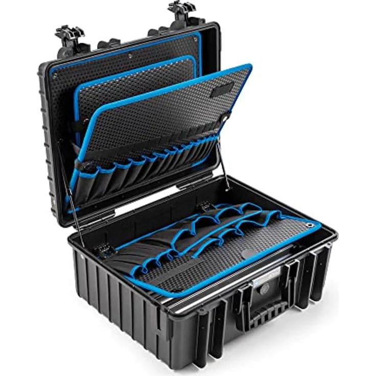 B&W tough.case JET6000 mit Gasdruckfeder + Werkzeugeinsteckfächern (Koffer aus PP, Volumen 29,3 l, 45,8 x 33,7 x 19 cm innen, Lieferung erfolgt ohne Werkzeug) 117.18/P-G – Bild 1