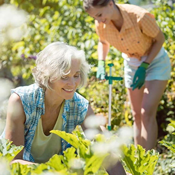 Relaxdays, grün Unkrautstecher, Löwenzahnstecher mit Stahlkrallen & Auswerfer, Entfernen von Unkraut ohne Bücken, 100cm – Bild 6