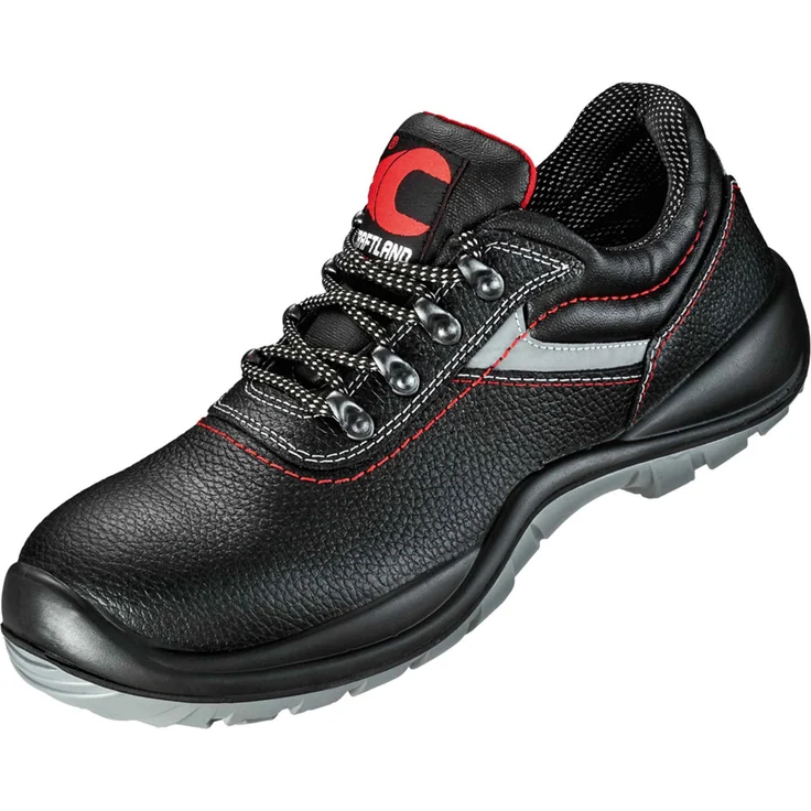 Craftland S3*BERGEDORF NUOVO* HALBSCHUH Arbeitsschuhe in Übergrößen Schwarz 33352 große Unisexschuhe, Größe:46