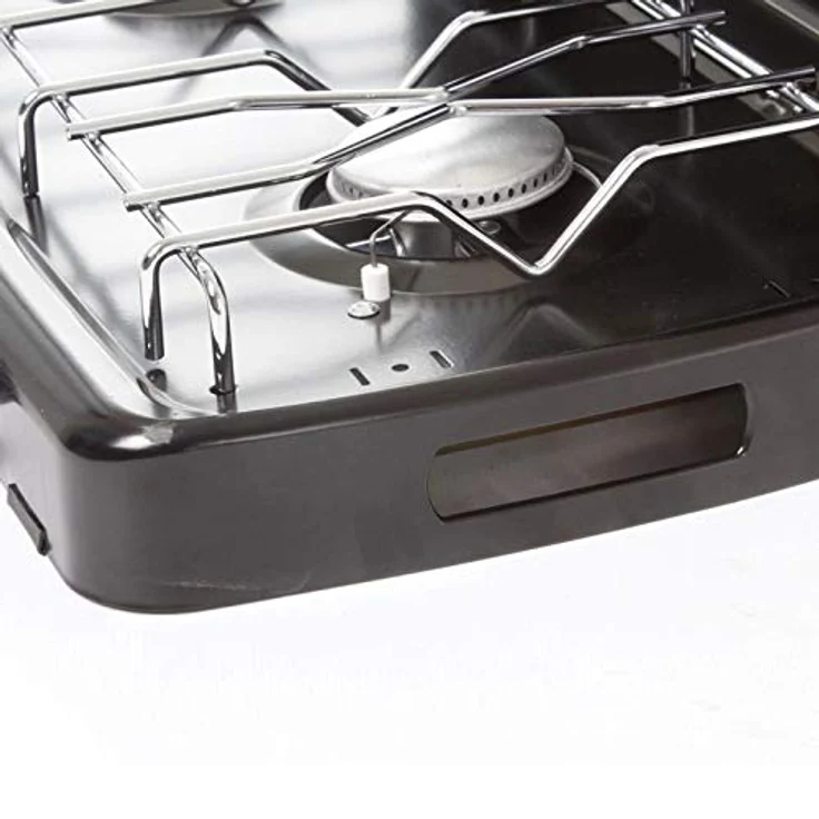 Brunner Phoenix 50, Gaskocher mit 2 regelbaren Brennern, abnehmbarem Rost und 2,4 kW Brennleistung, kompakt und leicht zu transportieren – Bild 5