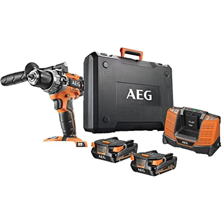 AEG 18 V PRO18V Brushless Akku-Kompakt-Schlagbohrschrauber BSB18C2BL-202C, 2-Gang-Getriebe, max. Drehmoment 60 Nm, Bohrfutter 13 mm, 2 x 2,0Ah & Ladegerät im Koffer – Bild 1
