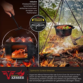 Esschert Design Schmortopf Dutch Oven 6,5L Gusseisen FF235