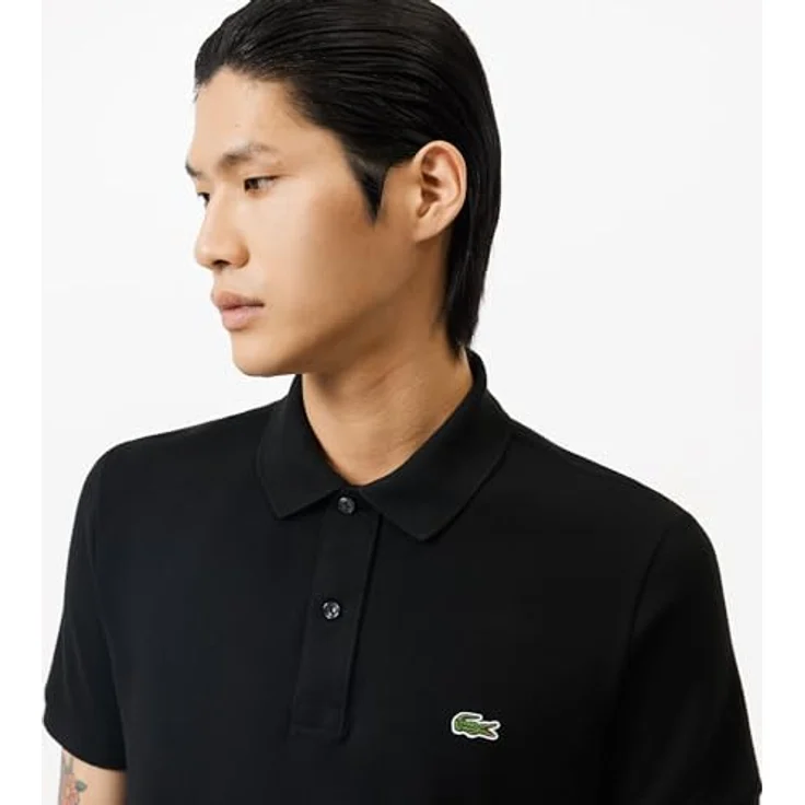 Lacoste Poloshirt 94% Baumwolle, 6% Elasthan, Größe L, Schwarz – Bild 6