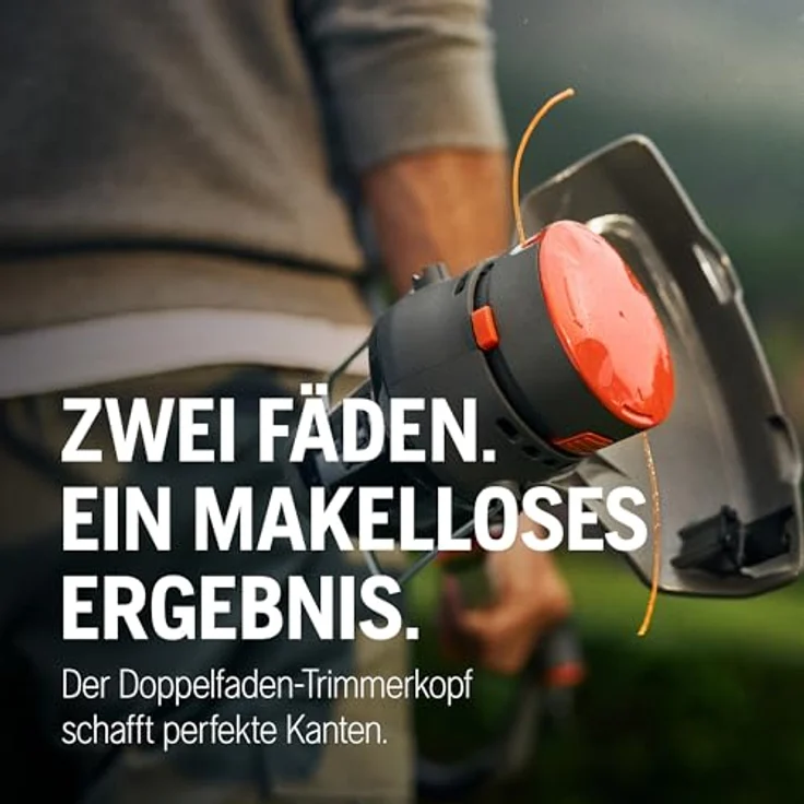 Husqvarna Akku-Rasentrimmer Aspire T28-P4A, 18 V mit 4,0 Ah Akku und Ladegerät, schwarzes Design mit orangefarbenen Details, automatische Schnittlängenanpassung, Pflanzenschutzbügel, verstellbarer Teleskopschaft – Bild 4